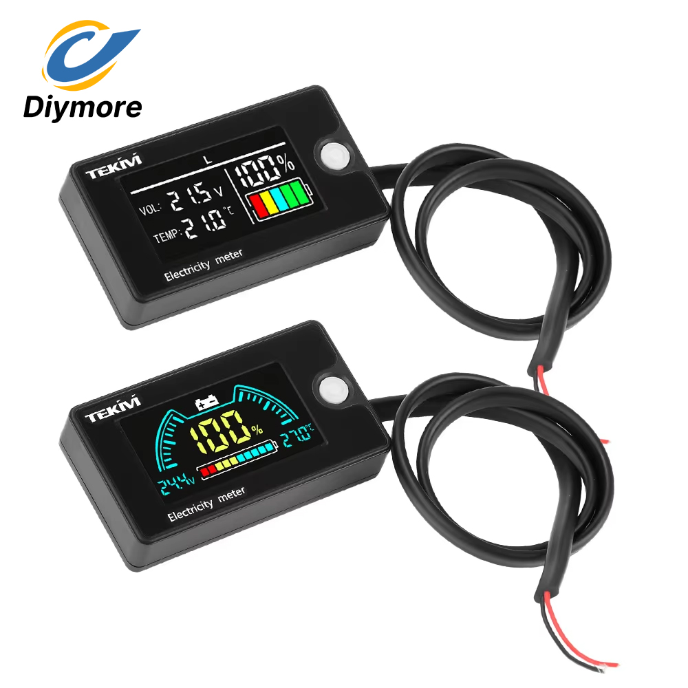 Battery Monitor Coulometer - DC 8-100V LCD Color Digital Voltage