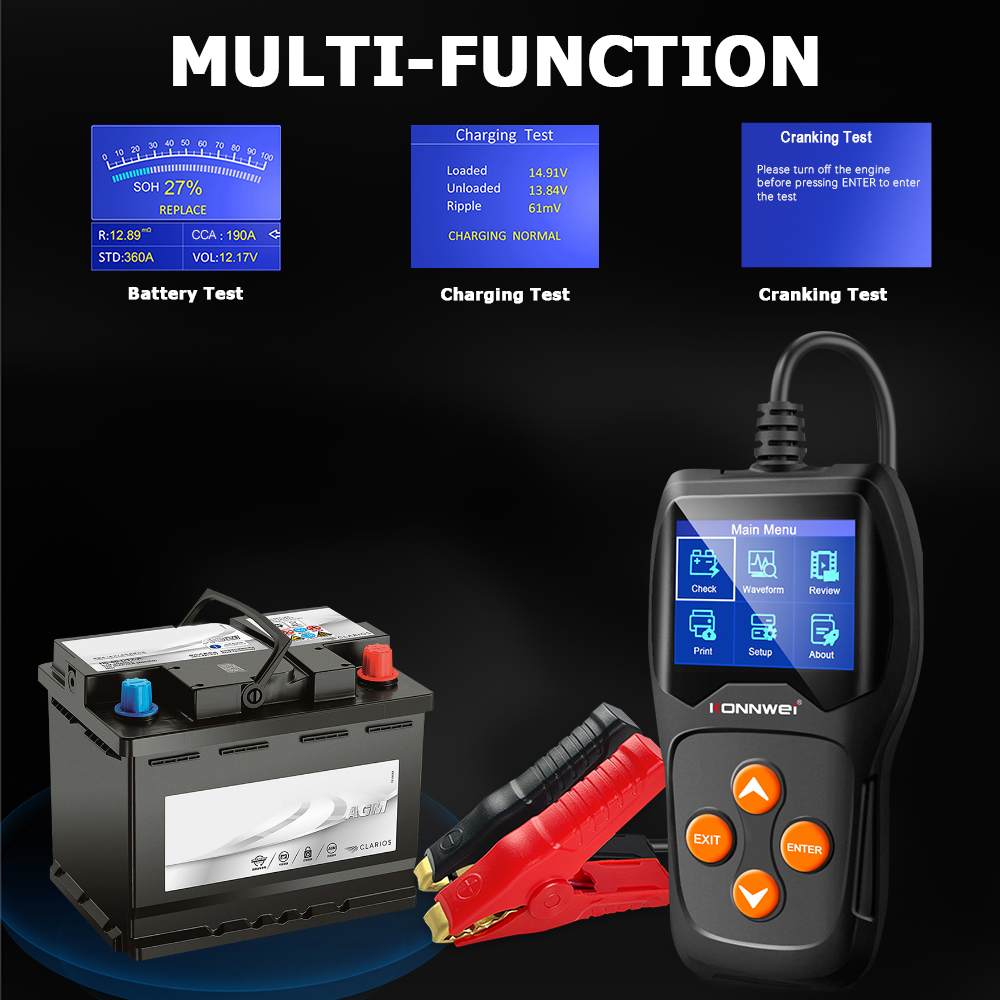 KONNWEI KW600 Professional Car - đánh giá và giá Battery Monitor Coulometer