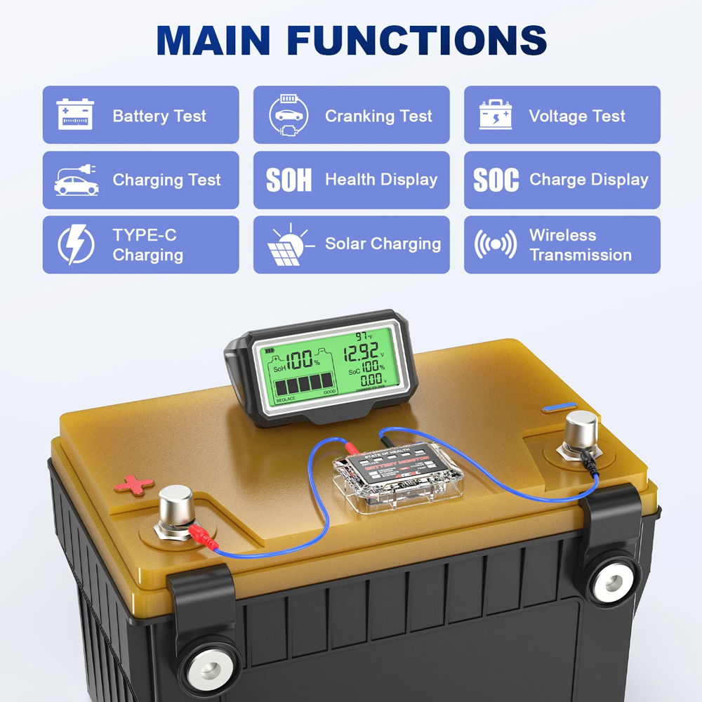 12V Battery Tester Battery Hea - đánh giá và giá Battery Monitor Coulometer