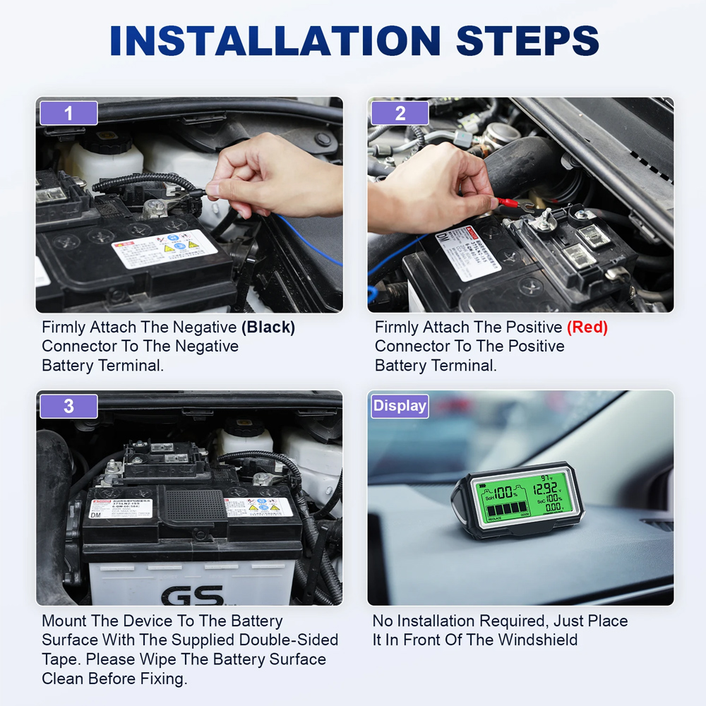12V Battery Tester Battery Hea - đánh giá và giá Battery Monitor Coulometer
