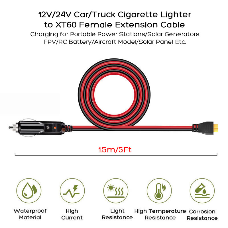 1.5m/5Ft XT60 to Car Cigarette - đánh giá và giá Anker Power Station Solix C1000
