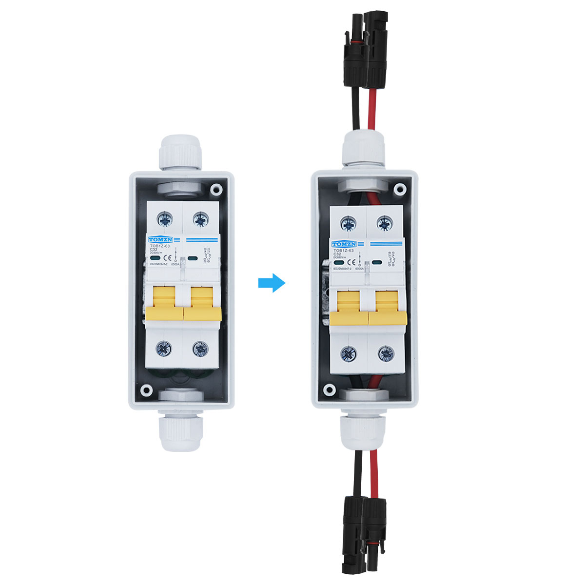 1PCS TOMZN Solar photovoltaic  - đánh giá và giá Solar Combiner Box