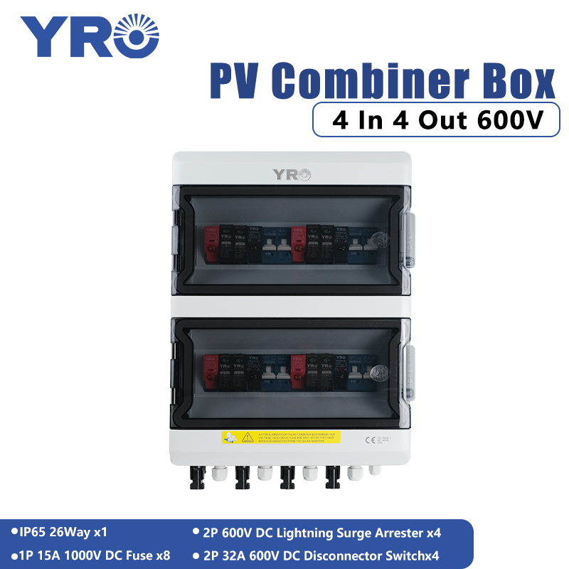 PV Combiner Box 4 input 4 outp - đánh giá và giá Solar Combiner Box