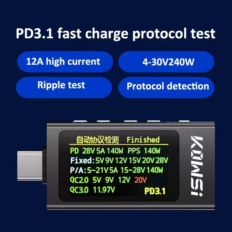 KWS-X1 Type-C Current and Volt - đánh giá và giá Battery Monitor Coulometer