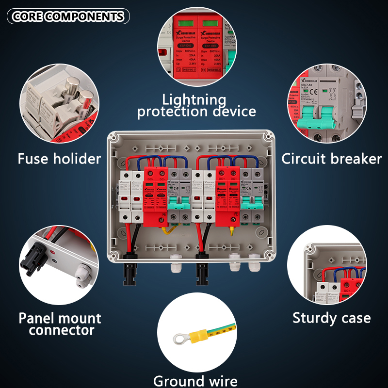 Full Copper Wire PV Combiner B - đánh giá và giá Solar Combiner Box